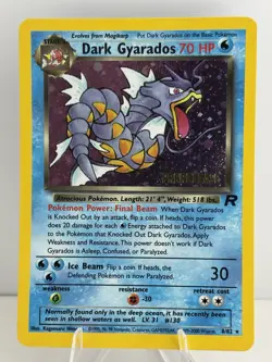 Dark Gyarados (Prerelease) 08/82 Wotc Promo Holo Pokemon NM - Image 1