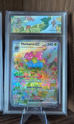 Cartes Pokemon Bulbizarre/Herbizarre/Florizarre 151 FR Gradee 9.5 Collect Aura - Image 2