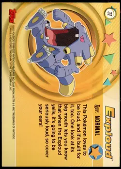 2003 topps Pokemon Advanced Holo Foil #32 Exploud - Image 2