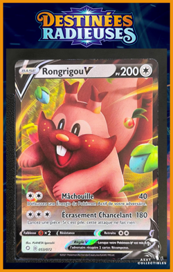 Carte Pokemon Rongrigou V 053/072 EB4.5 Destinees Radieuses FR Epee Bouclier - Image 1