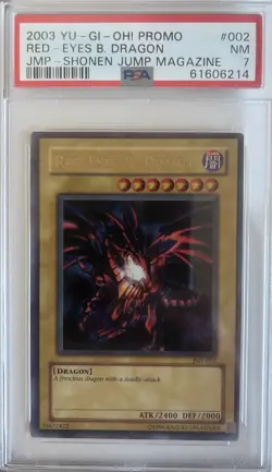 2003 Yu-Gi-Oh Promo Red Eyes B. Dragon JMP-002 PSA 7 NM - Image 1