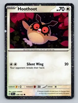 Hoothoot Common SV05: Temporal Forces #126/162 Cosmos Holo tcg Pokemon Card - Image 1