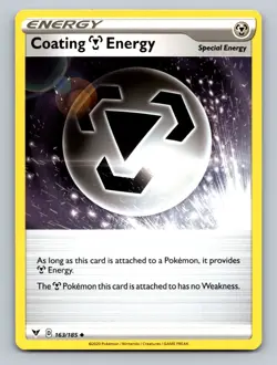 Coating Metal Energy Uncommon SWSH04: Vivid Voltage #163/185 TCG Pokemon Card NM - Image 1