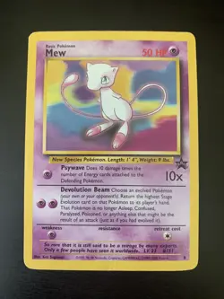 2000 Pokemon Black Star #8 Mew Pokemon League PROMO card - Image 1