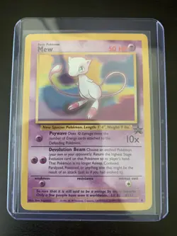 2000 Pokemon Black Star #8 Mew Pokemon League PROMO card - Image 3