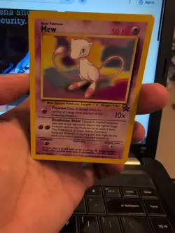 MEW 2000 POKEMON LEAGUE BLACK STAR UNPLAYED PROMO CARD #8 NM-MT - Image 1