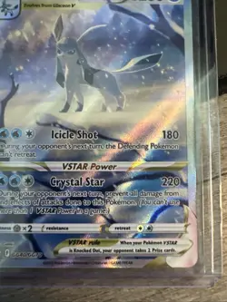 Glaceon VStar GG40/GG70 - Pokemon Crown Zenith Galarian Gallery Card - NM - Image 4