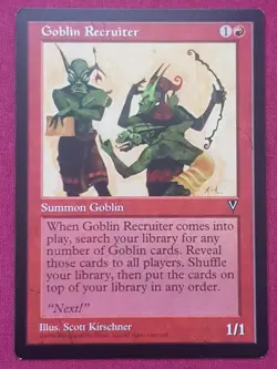 Magic The Gathering VISIONS GOBLIN RECRUITER red card MTG - Image 1