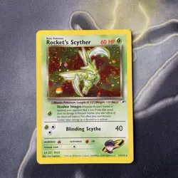 Rocket's Scyther Holo Gym Heroes Card 013/132 Pokemon TCG - NM + SWIRL - Image 1