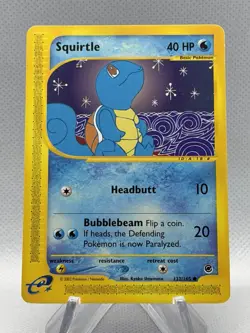 Pokemon Squirtle Expedition Non-Holo Card 132/165 Nintendo E-Reader Vintage - Image 1