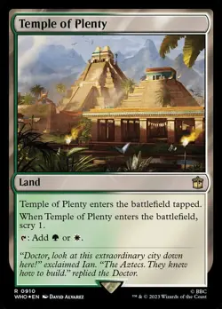 x1 Temple of Plenty - Surge Foil R MTG Universes Beyond: Doctor Who M/NM, Englis - Image 1