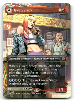 🕷 GWEN STACY GHOST-SPIDER 202 NM BORDERLESS MYTHIC SPIDERMAN MTG ENGLISH - Image 1