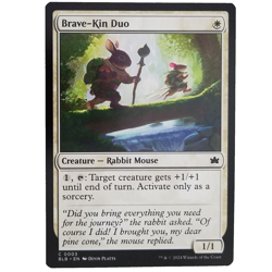 x4 Brave-Kin Duo Bloomburrow White Creature Rabbit Mouse Common MTG Playset M/NM - Image 1