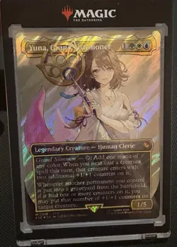 Yuna, Grand Summoner (Borderless) (Surge Foil) Commander: Final Fantasy Foil - Image 1