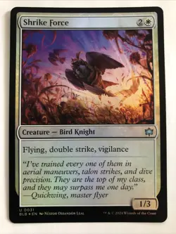 MTG Bloomburrow Shrike Force Foil 0031 NM - Image 1
