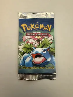 Empty Pokemon TCG 4th Print Base Set Booster Pack EMPTY Venusaur Artwork WOTC - Image 1