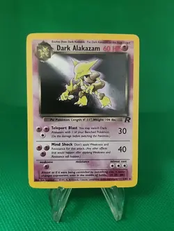 Dark Alakazam MP Unlimited Team Rocket 1/82 Pokemon TCG Holo - Image 1
