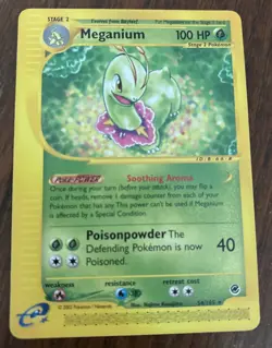 Meganium 54/165 Expedition Pokemon TCG WotC Vintage 2002 LP - Image 1