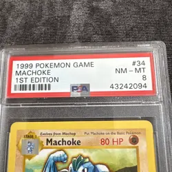 Pokemon PSA 8 Machoke 1st Edition Shadowless Base Set 34/102 WOTC 1999 - Image 3