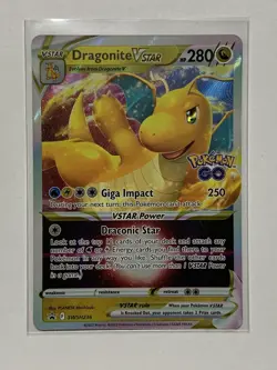 Pokemon TCG Dragonite VSTAR SWSH236 Pokemon Go Black Star Promo V-STAR 2022 NM - Image 1