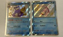 Pokemon TCG Slowpoke #116 & Slowbro #117 Baby Shiny Rares NM/M - Paldean Fates - Image 1