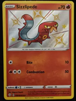 Sizzlipede SV018/SV122 Shining Fates Shiny Vault Holo Rare Pokemon TCG 2021 NM - Image 1
