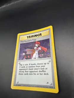 The Rocket’s Trap 19/132 Pokemon TCG Gym Heroes (2000) Unlimited Holo Rare - Image 3