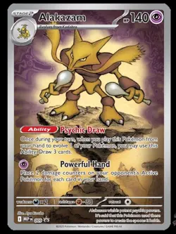 Pokemon TCG: Mega Evolution Alakazam MEP - 009 ETB Black Star Promo SEALED - Image 1