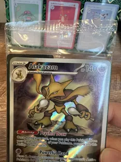Pokemon TCG: Mega Evolution Alakazam MEP - 009 ETB Black Star Promo SEALED - Image 4