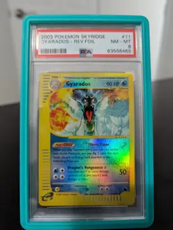 2003 Pokemon Skyridge Gyrados Reverse Foil PSA 8 - Image 4