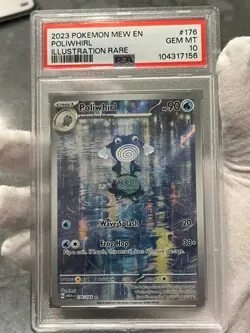 Pokemon TCG Poliwhirl 176/165 Scarlet & Violet 151 Illustration Rare PSA 10 - Image 3