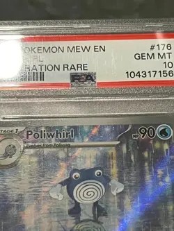 Pokemon TCG Poliwhirl 176/165 Scarlet & Violet 151 Illustration Rare PSA 10 - Image 4