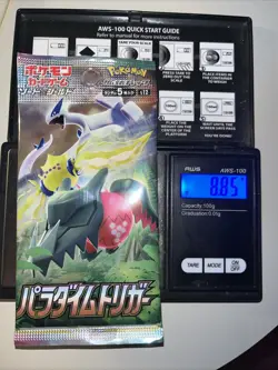 Heavy 8.85g Pokemon Sealed Paradigm Trigger Japanese Booster Pack - Image 1