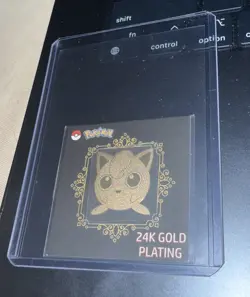 Jigglypuff 24k Gold Plated Pokemon Sticker Korean Striking Popping Candy - Image 1