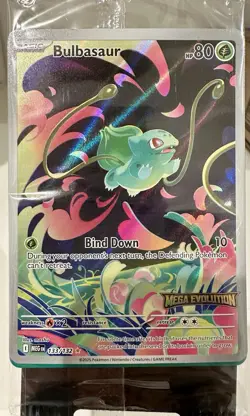 Pokemon TCG Illustration Rare Bulbasaur Mega Evolution Promo 133/132 NM Sealed - Image 1
