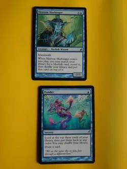 Merrow Harbinger - wizard & Ponder - sorcery MTG 2 Card. Lorwyn. - Image 1