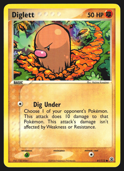 Diglett 61/112 EX FireRed & LeafGreen Pokemon Card LP - Image 1