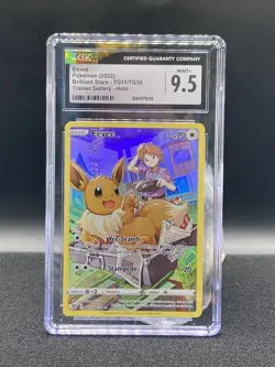 Eevee 2022 Brilliant Stars TG11/TG30 CGC 9.5 Character Rare Pokemon Card - Image 1