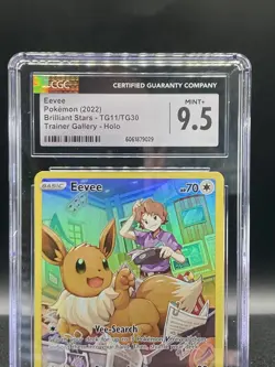 Eevee 2022 Brilliant Stars TG11/TG30 CGC 9.5 Character Rare Pokemon Card - Image 4