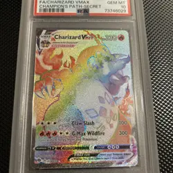 Pokemon TCG Charizard VMAX Champions Path Secret Rainbow Rare Card PSA 10 - Image 5
