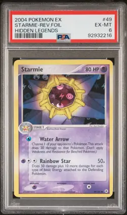 PSA 6 Starmie Reverse Holo 49/101 Hidden Legends 2004 Pokemon Card - Image 1