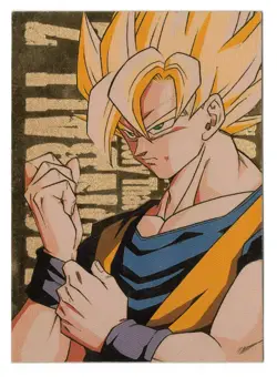 Dragon Ball Z Super Saiyan Goku Gold Foil Card G-1 - Image 1