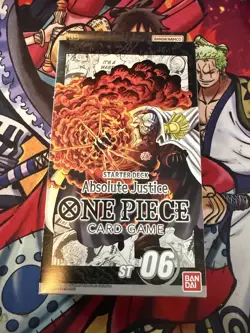 Bandai One Piece Card Game Absolute Justice Starter Deck ST06 English SEALED - Image 1