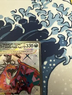 Charizard EX Obsidian Flames Ultra Rare Full Art Holo Card 215/197 Near Mint - Image 4