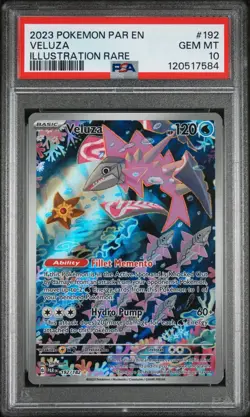 Veluza Illustration Rare Pokemon Card Paradox Rift 192/182 PSA 10 Gem Mint - Image 1