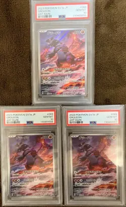 PSA 10 Groudon AR 069/062 SV3a Raging Surf Pokemon Card Japanese 2023 Sequential - Image 1