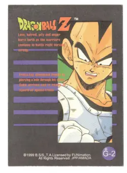 Dragon Ball Z Goku Gold Foil Card G-2 - Image 2