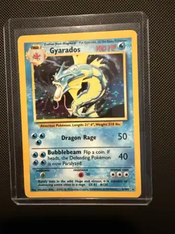 Gyarados 6/102 Holo Rare Base Set WOTC Pokemon Card TCG Vintage 1999 - Image 1