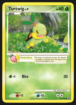 Turtwig 78/100 Diamond & Pearl Majestic Dawn Pokemon Card LP - Image 1