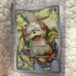 Pokemon Twilight Masquerade Hisuian Growlithe TCG Card 181/167 NM Condition - Image 1